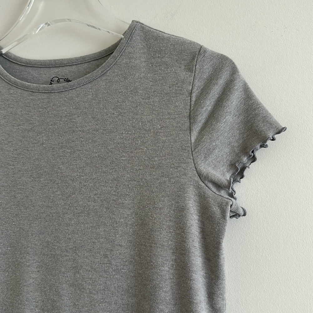 Art Class Girls’ Curled Edge Short Sleeve Tee (Gray) - Picture 6 of 15